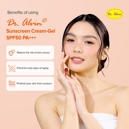 Dr. Alvin Whitening Sunscreen Cream-Gel, SPF 50, UVA/UVB Protection - ZM Cosmetics
