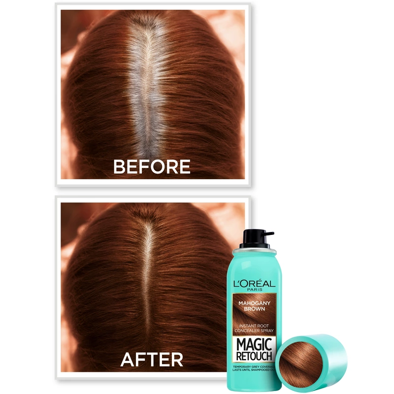 Magic Retouch regrowth retouching spray, Mahogany Brown - ZM Cosmetics