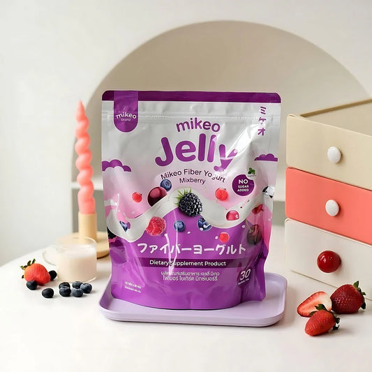 Mikeo Jelly Fiber Yogurt Mixberry – 15g x 30 Sachets - ZM Cosmetics
