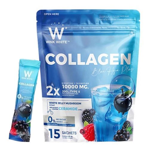 Wink White Collagen Blue HYA Plus - 15 Sachets x 12g -0 sugar added - ZM Cosmetics
