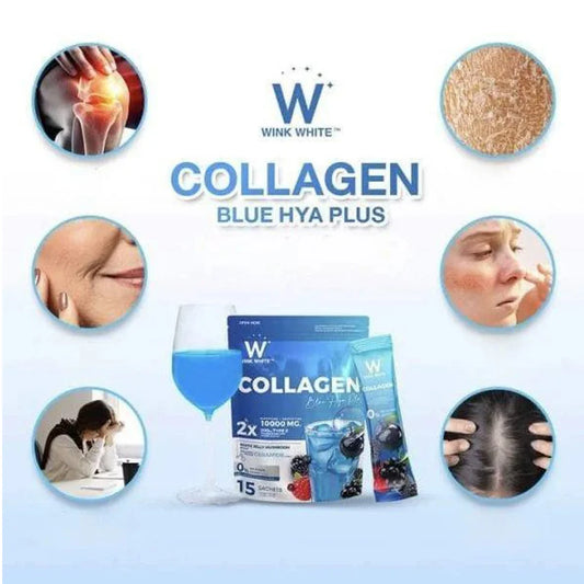 Wink White Collagen Blue HYA Plus - 15 Sachets x 12g -0 sugar added - ZM Cosmetics