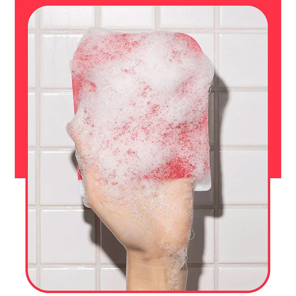 Mom's Bath Recipe Body Peeling Pad Trouble Care, Acne Remover All in One Bubble Body Wash & Scrub Gloves with BHA & Cica, Exfoliating Washcloth for Dead Skin Cells, Body Acne Breakouts, 8 Sheets - ZM Cosmetics